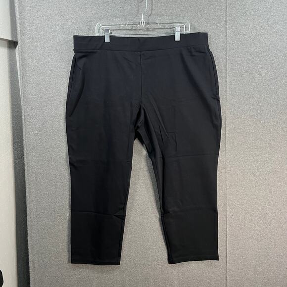 Susan Graver Petite Weekend Premium Stretch Slim-Leg Pants Black, Petite X-Large - Picture 1 of 8